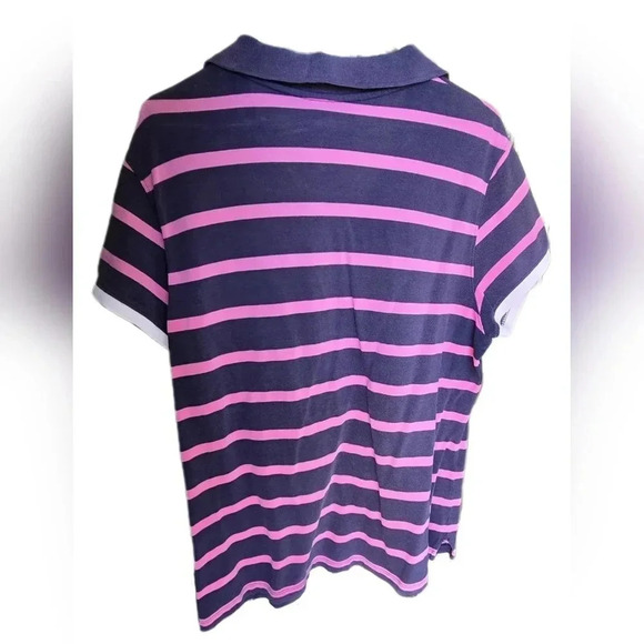 Izod, Size XL, Pink/Navy Striped Polo - Picture 4 of 8